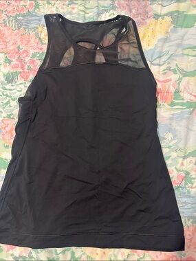 lululemon athletica Black Mesh Back Tank Top
